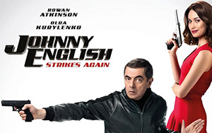 Johnny English Strikes Again starring Rowan Atkinson & Olga Kurylenko